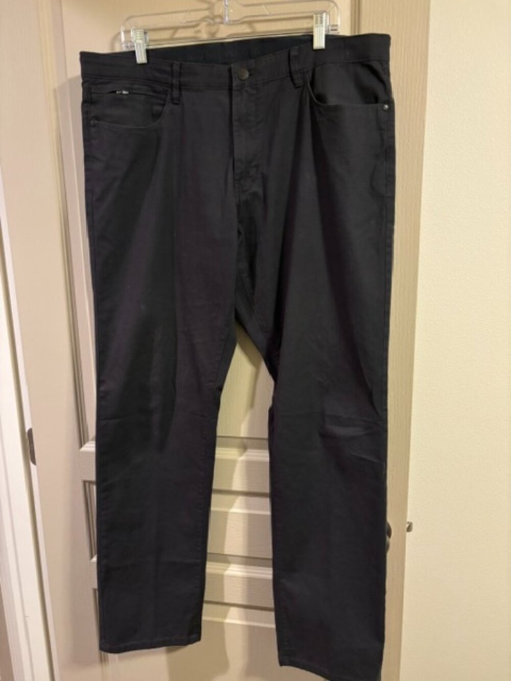 English Laundry Logo Men's 38x34 Straight Leg Dark Gray 5 Pocket Pants